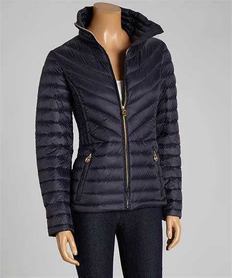 michael kors blazer navy|michael kors ladies puffer coats.